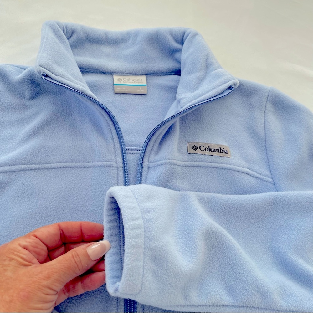 Columbia medium weight fleece zip jacket cardigan child’s L 14/16